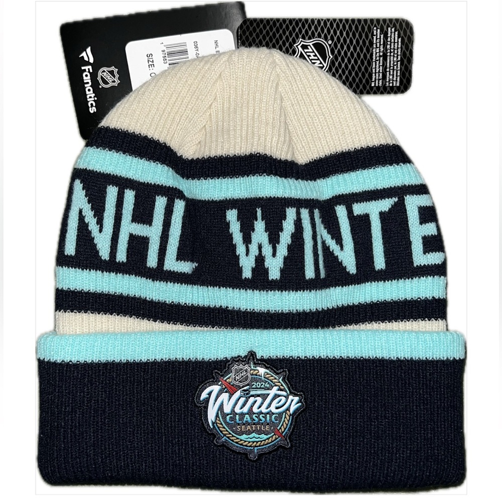 NWT 🏒 NHL SEATTLE KRAKEN Winter Classic Beanie; One Size